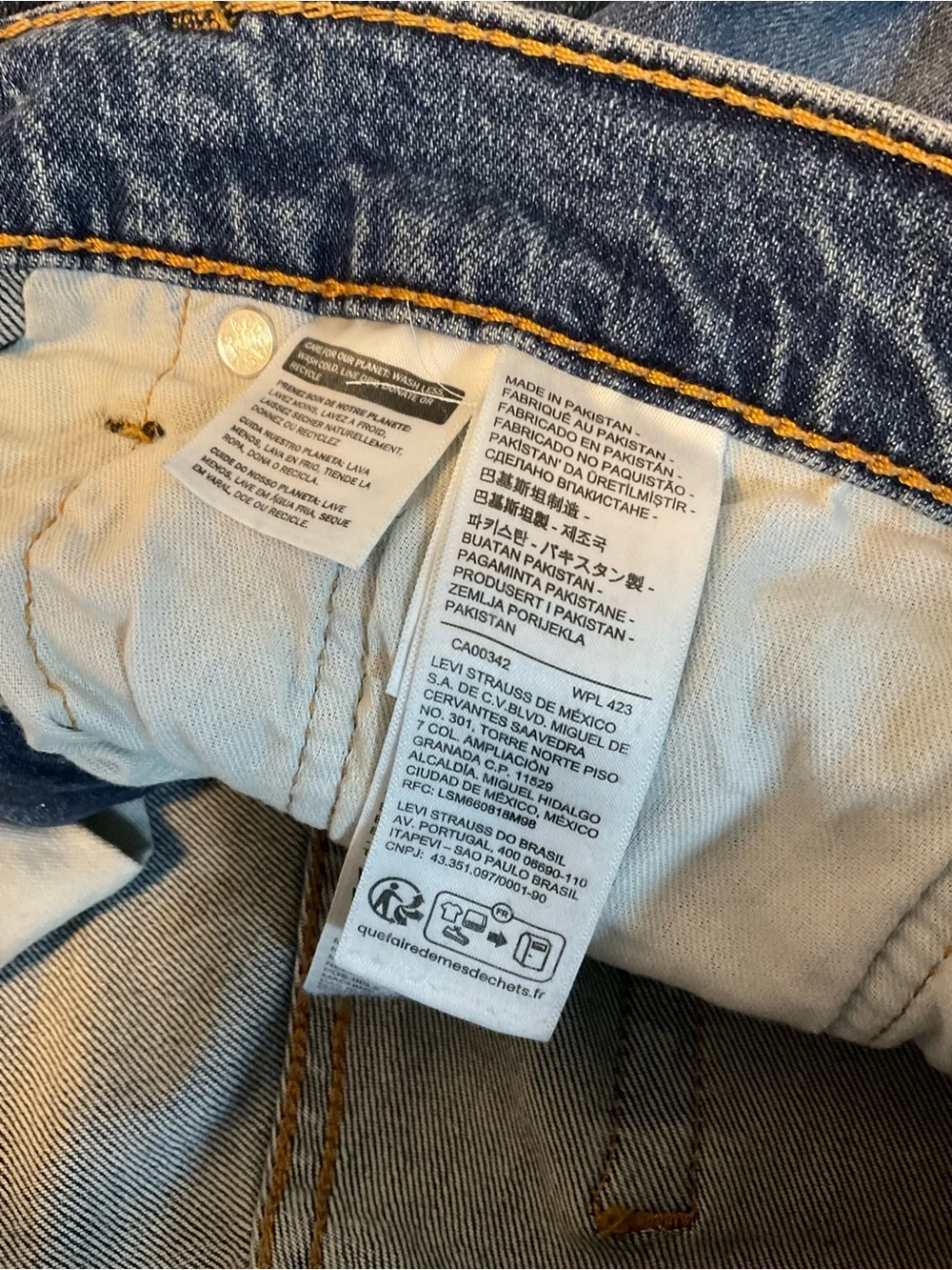 Levis 514 Straight Fit Denim‎ Jeans Mens W33 L32 Stretch Blue